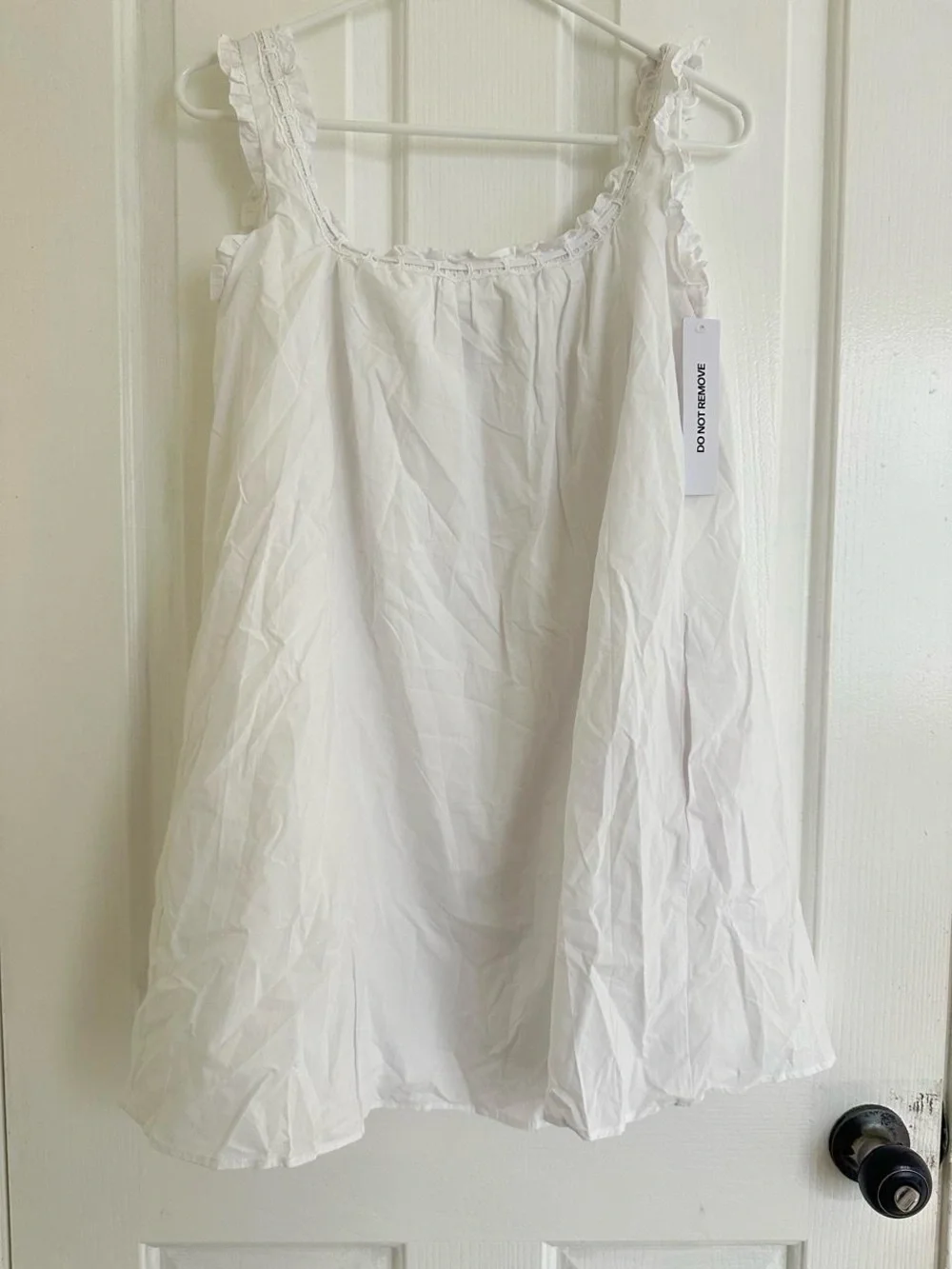 Princess Polly White Ruffle Strap Mini Dress